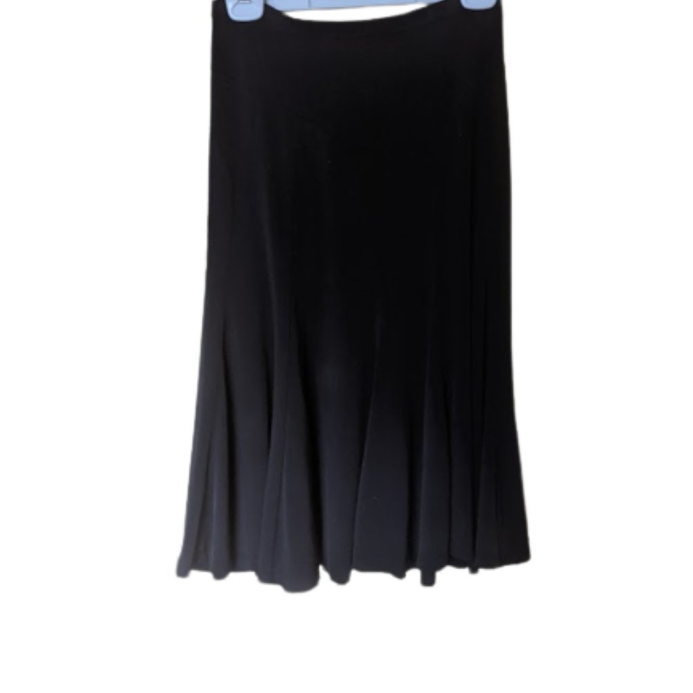 Black A-Line Stretch Skirt Size XL  Fits 1X - 2X